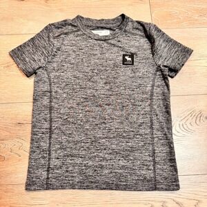 Abercrombie Kids Active T-Shirt Athletic Top Moisture Wicking 5/6 Space‎ Gray